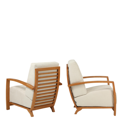 c2000 Sergio Barredo : pair of "Glamour" lounge chairs in light Alcantara