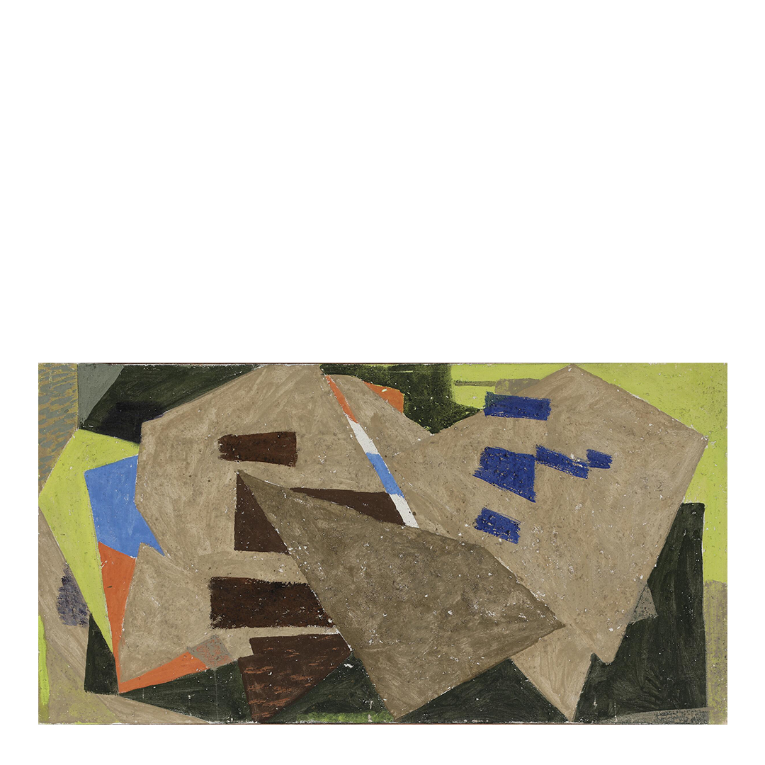 1960 Holger Jacobsen : large 36" abstract titled "Glimt", Danish