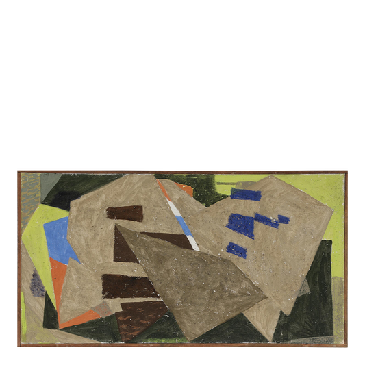 1960 Holger Jacobsen : large 36" abstract titled "Glimt", Danish