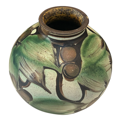 c1900 Herman A. Kähler : Art Nouveau vase (green), Denmark)