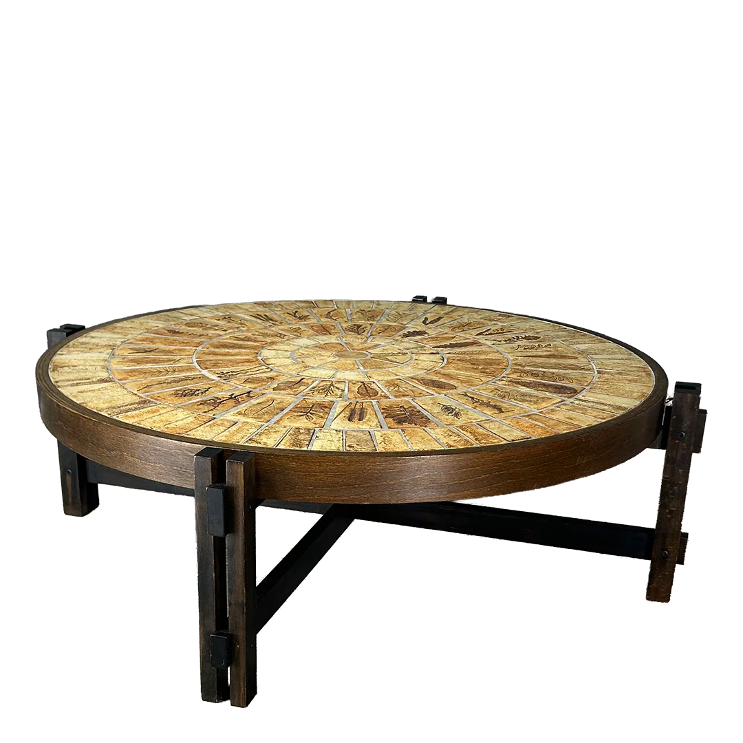 1950s Roger Capron : classic "Herbier" circular coffee table #2