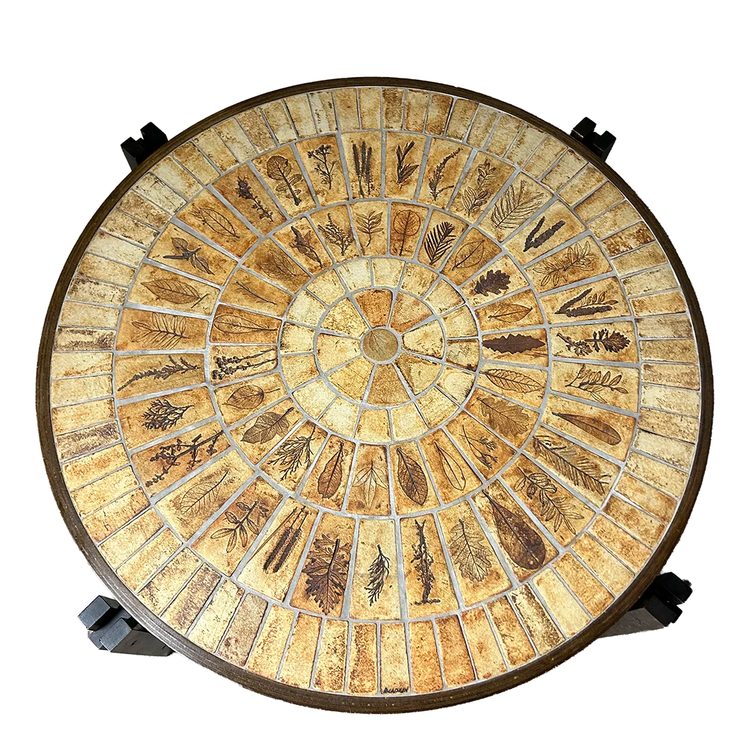 1950s Roger Capron : classic "Herbier" circular coffee table #2