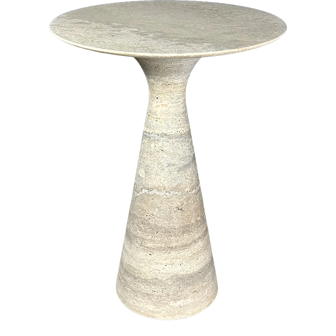 Alinea Design Objects : Angelo M table in Travertino Silver marble