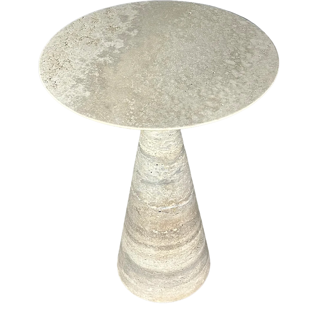 Alinea Design Objects : Angelo M table in Travertino Silver marble