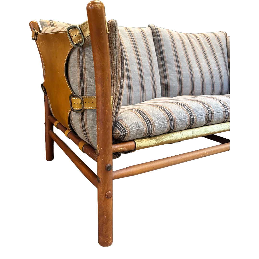 1970s Arne Norell : 2-seat light leather safari 