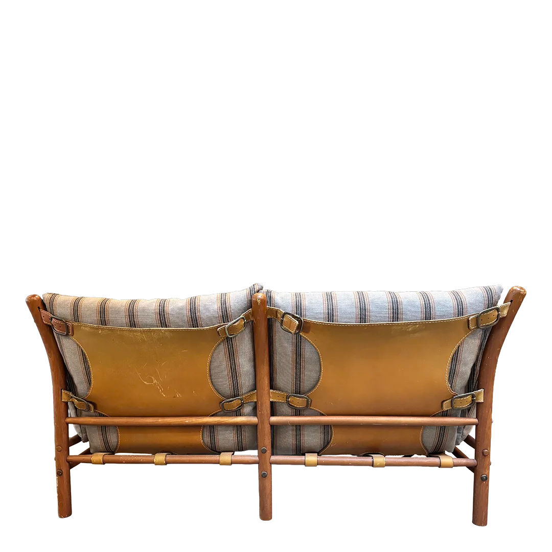 1970s Arne Norell : 2-seat light leather safari 