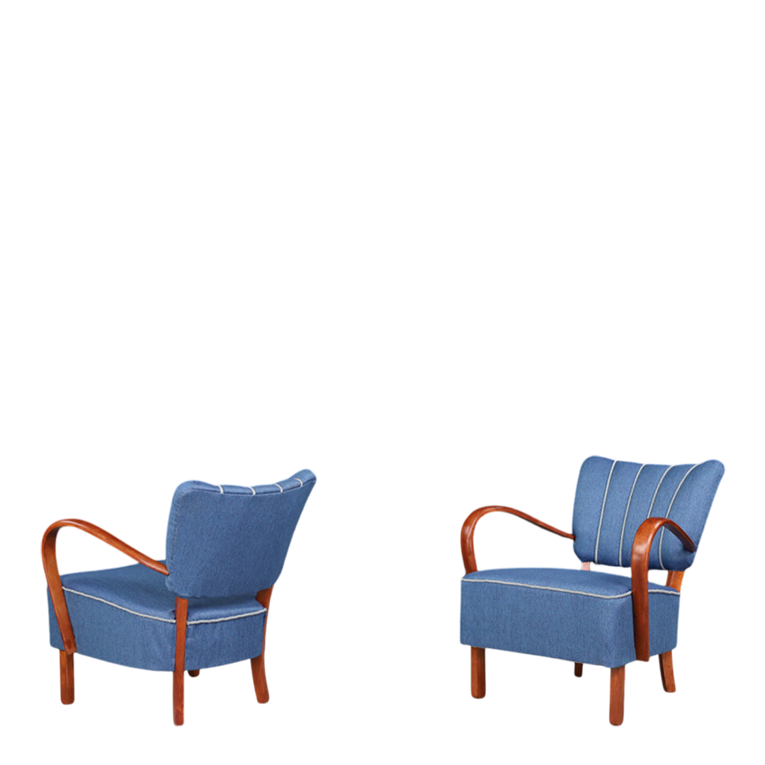 1930s Jindrich Halabala : restored H-237 armchair, UP Závody Czech