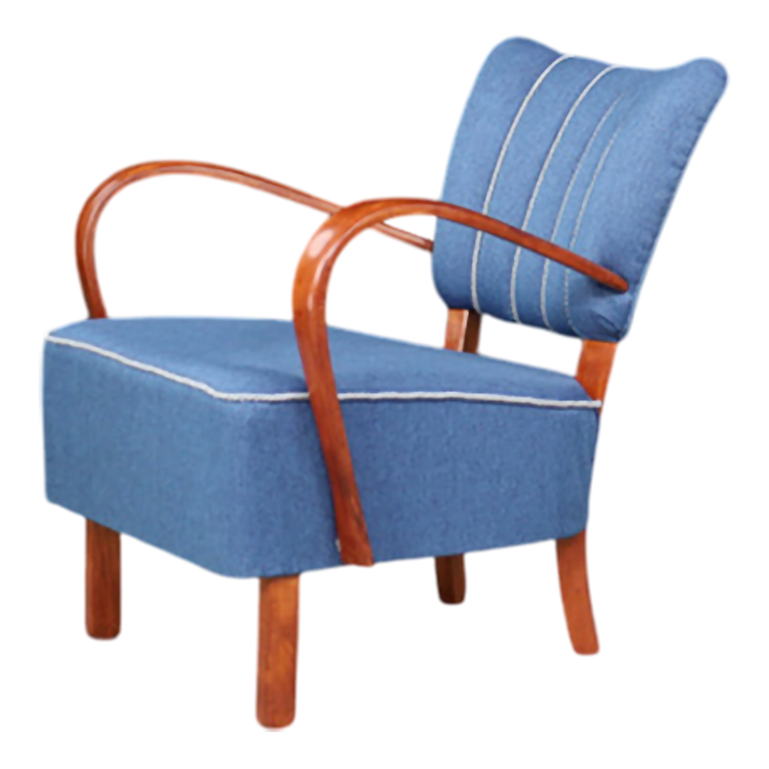 1930s Jindrich Halabala : restored H-237 armchair, UP Závody Czech