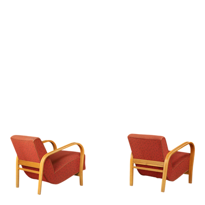 1950s Czech : sculpted bent beechwood armchair