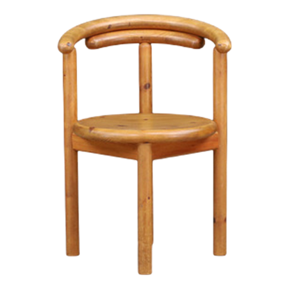 1970s Daumiller Style : set of eight solid pinewood dining chairs