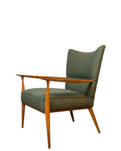 1954 Paul McCobb : Model 1322 tall walnut armchair, Directional