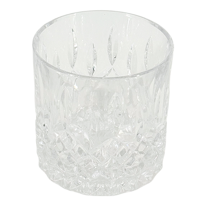 Late 20thc : pressed glass diamond band whiskey tumbler