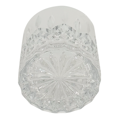 Late 20thc : pressed glass diamond band whiskey tumbler