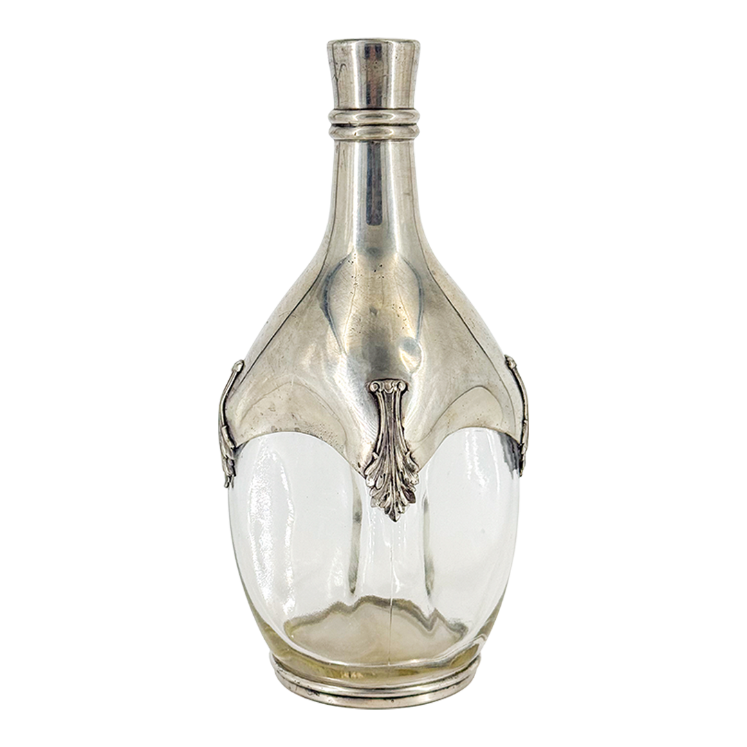 1960s French : Les Étaïns du Manoir pewter mounted carafe