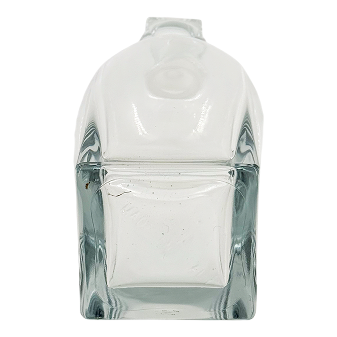 1960s Italian : distinctive modernist clear glass decanter