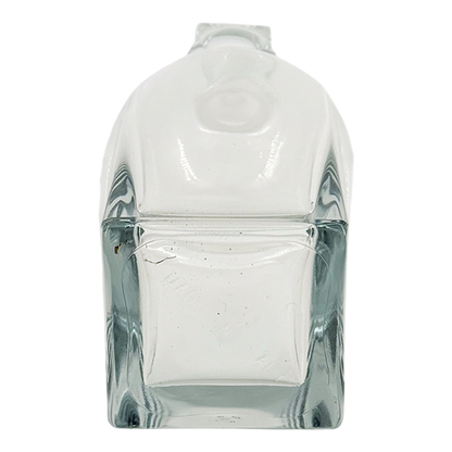 1960s Italian : distinctive modernist clear glass decanter
