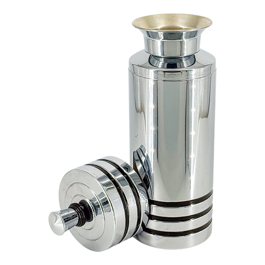 1940s American : Art Deco Chase U.S.A chrome cocktail shaker
