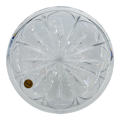 Late 20thc Portugal : 24% lead crystal starburst wine decanter