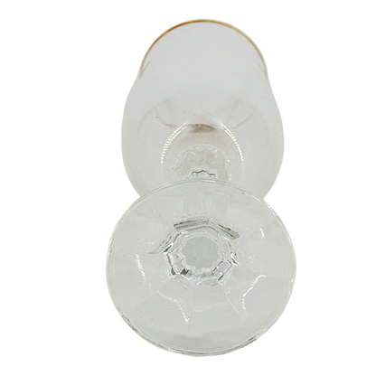 1970s European : set of six gold-banded champagne flutes