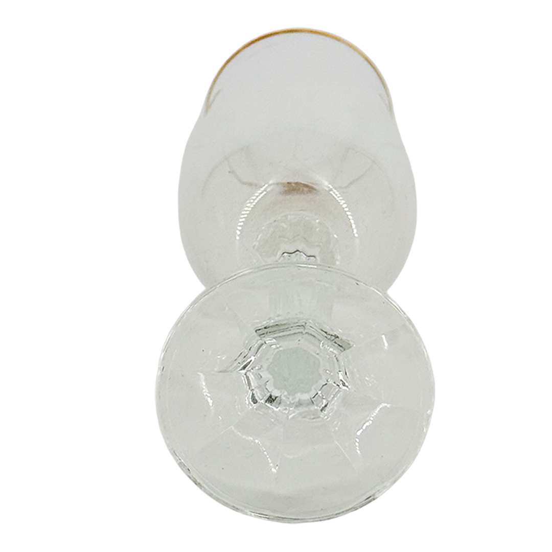 1970s European : set of six gold-banded champagne flutes