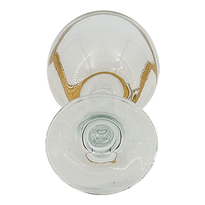 Mid-century European : gold banded decanter + cordial/aperitif set