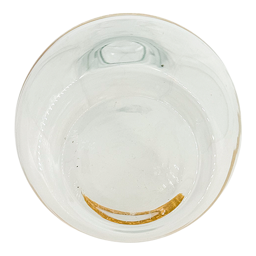 Mid-century European : gold banded decanter + cordial/aperitif set