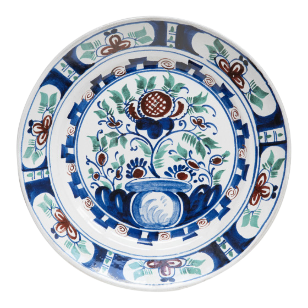 John Derian : Dutch Urn Dinner Plate for Astier de Villatte