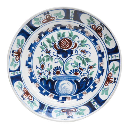 John Derian : Dutch Urn Dinner Plate for Astier de Villatte