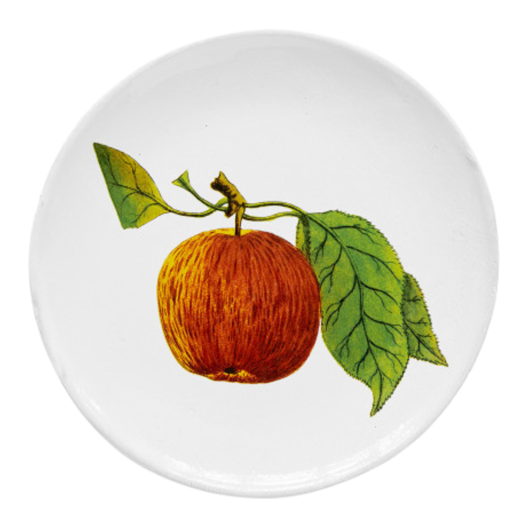 John Derian : Medium Red Apple Plate for Astier de Villatte