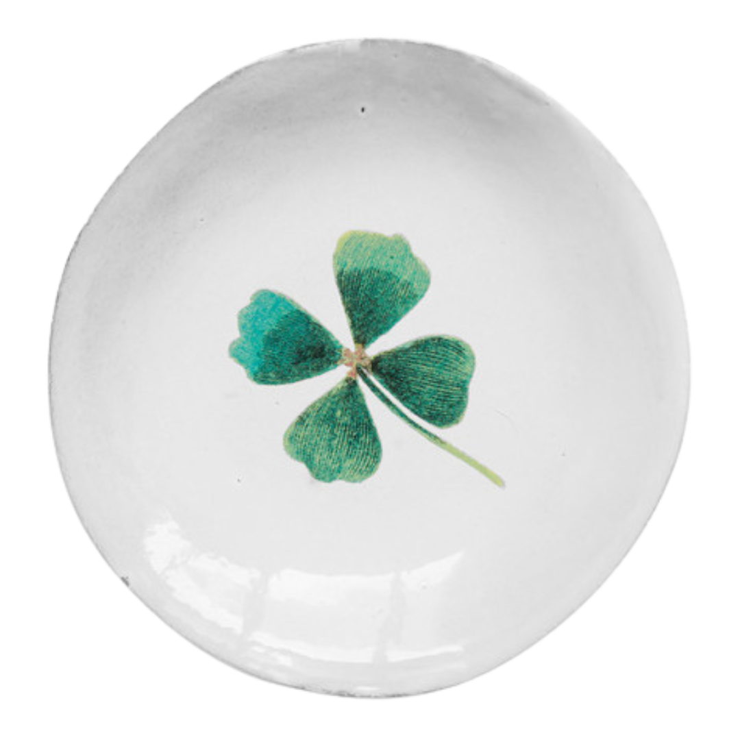 John Derian : Small Four Leaves Clover Plate for Astier de Villatte