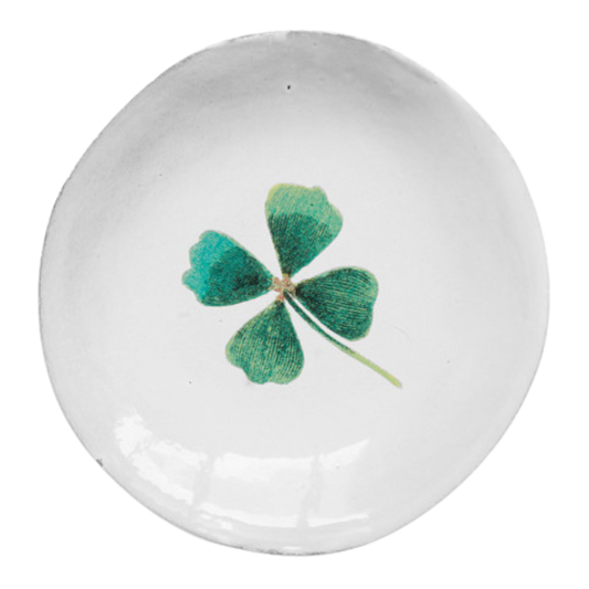 John Derian : Small Four Leaves Clover Plate for Astier de Villatte