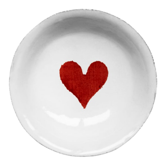 John Derian : Small Red Heart Dish for Astier de Villatte