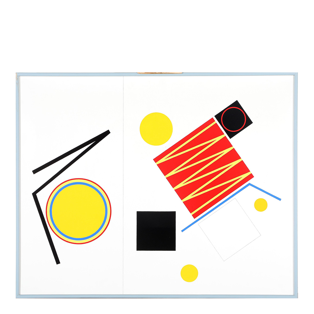 1983 Mogens Lohmann : large 36" o/c "Komposition A.X"