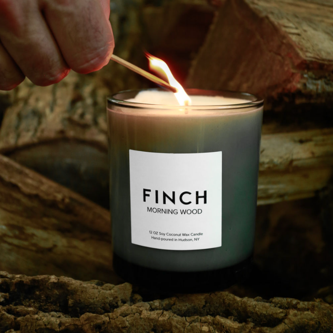 FINCH Original : Morning Wood Scented Candle, 12oz Soy