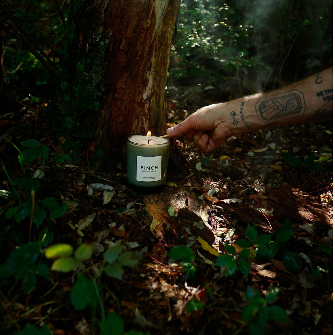 FINCH Original : Morning Wood Scented Candle, 12oz Soy