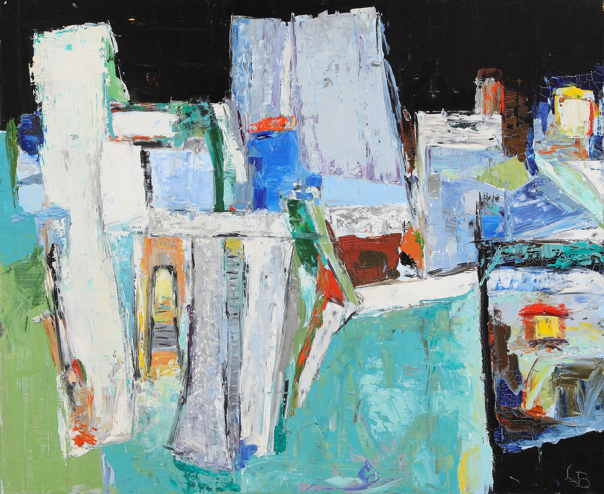 Lise Blaabjerg : 2001 dated “Nat i Callas” (Night in Callas), o/c