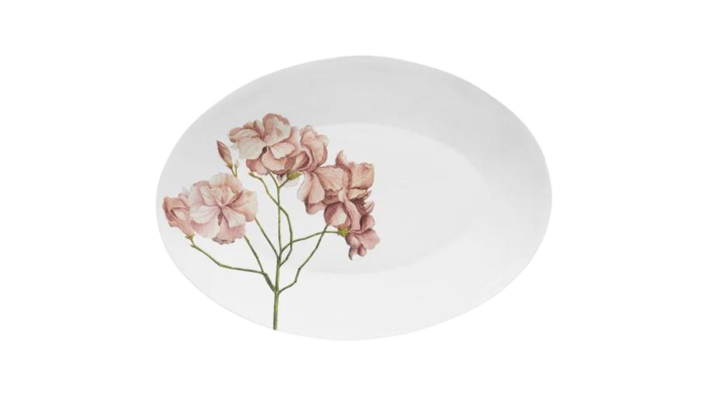 Nerium Oleander Oval Platter, Astier de Villatte