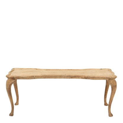 1940s Frits Henningsen : curved oakwood coffee table w/cabriole legs