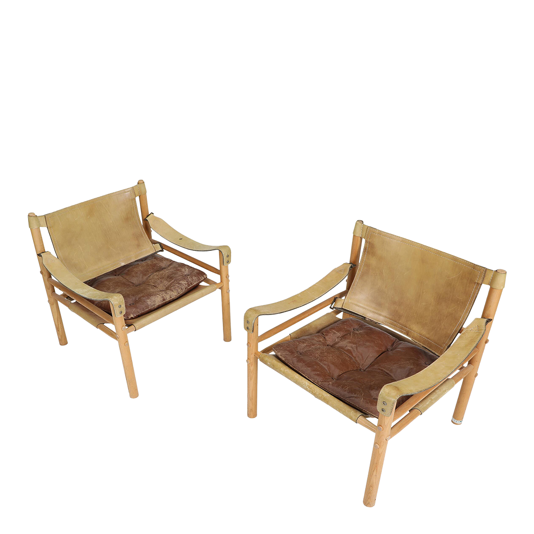 1964 Arne Norell : cognac leather 