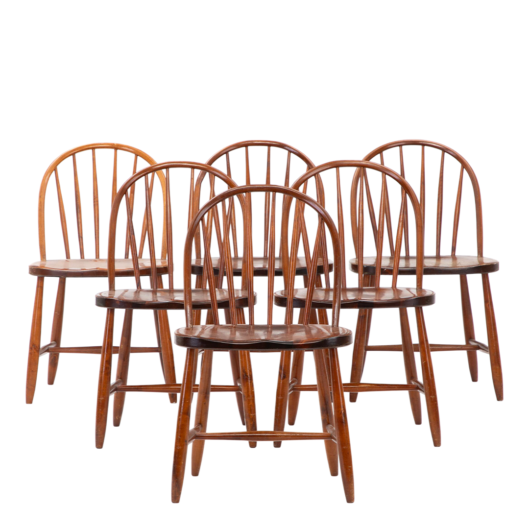 1940s Børge Mogensen : Set of six Model J3 "Windsor" dining chairs for FDB