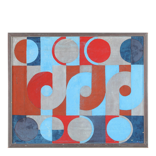 1957 Sven Åke Törner : "loops and circles" o/c, Swedish