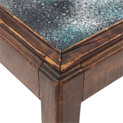 1950s Jens Thirslund : small beechwood and glazed tile top side table