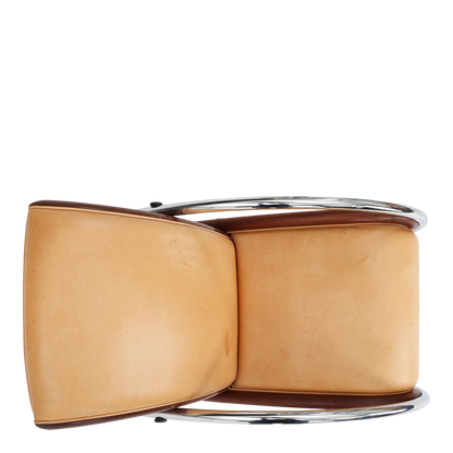 1990 Klaus Wettergren : Neo-Modernist "Streamline" leather lounge chair