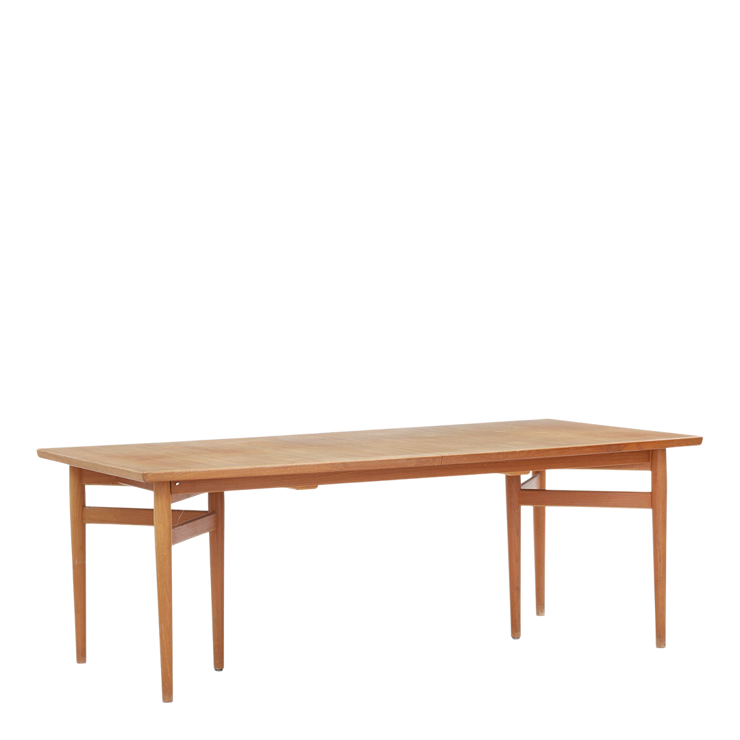 1960 Arne Vodder : Model 201 extendable teak dining table for Sibast