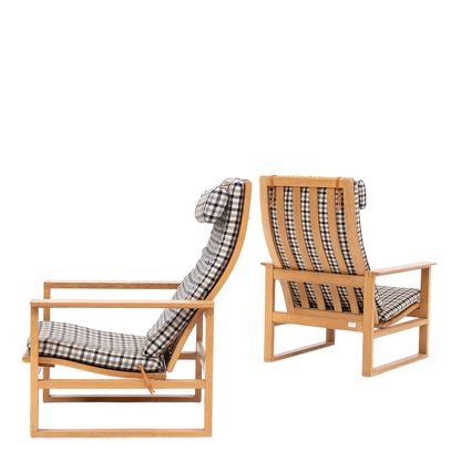 1956 Borge Mogensen : "The Runner" oakwood lounge chair + ottoman