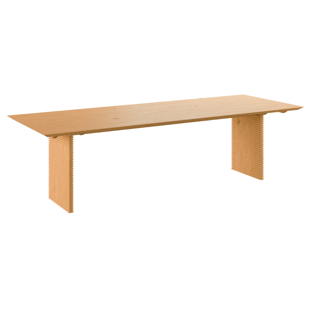 The Naver Collection : "Straight" dining table in oiled oak, 83" Model GM3500