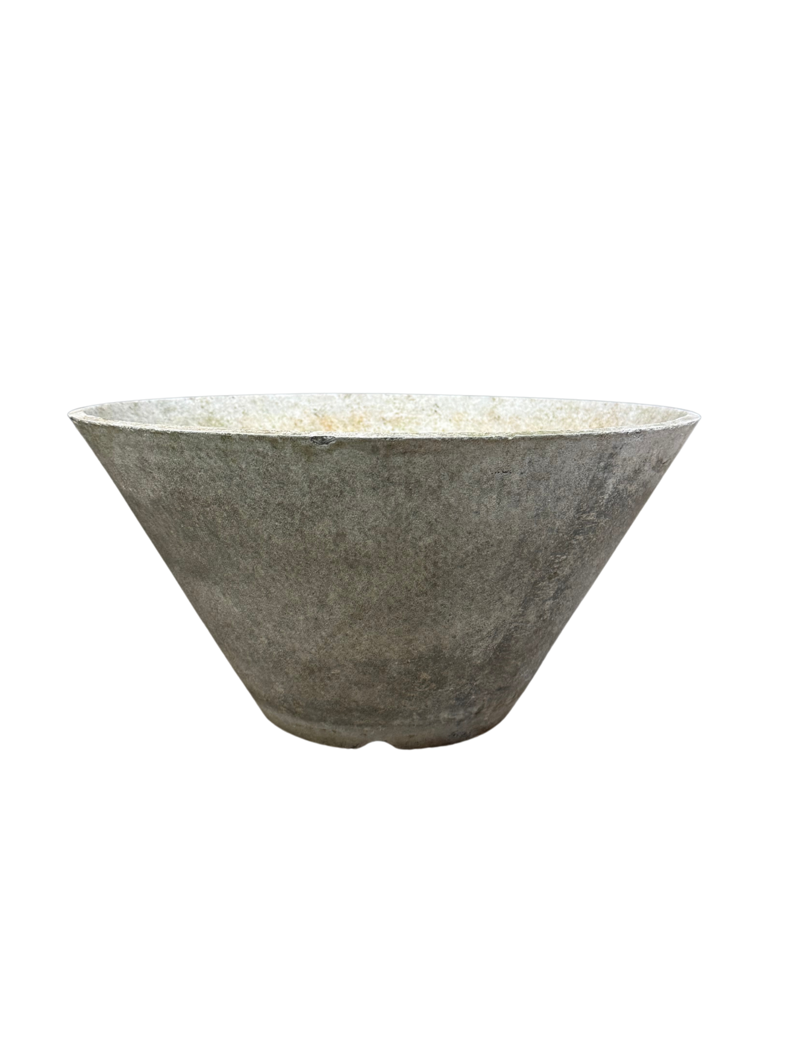 1960s Willy Guhl : 25" diameter conical planter, Switzerland