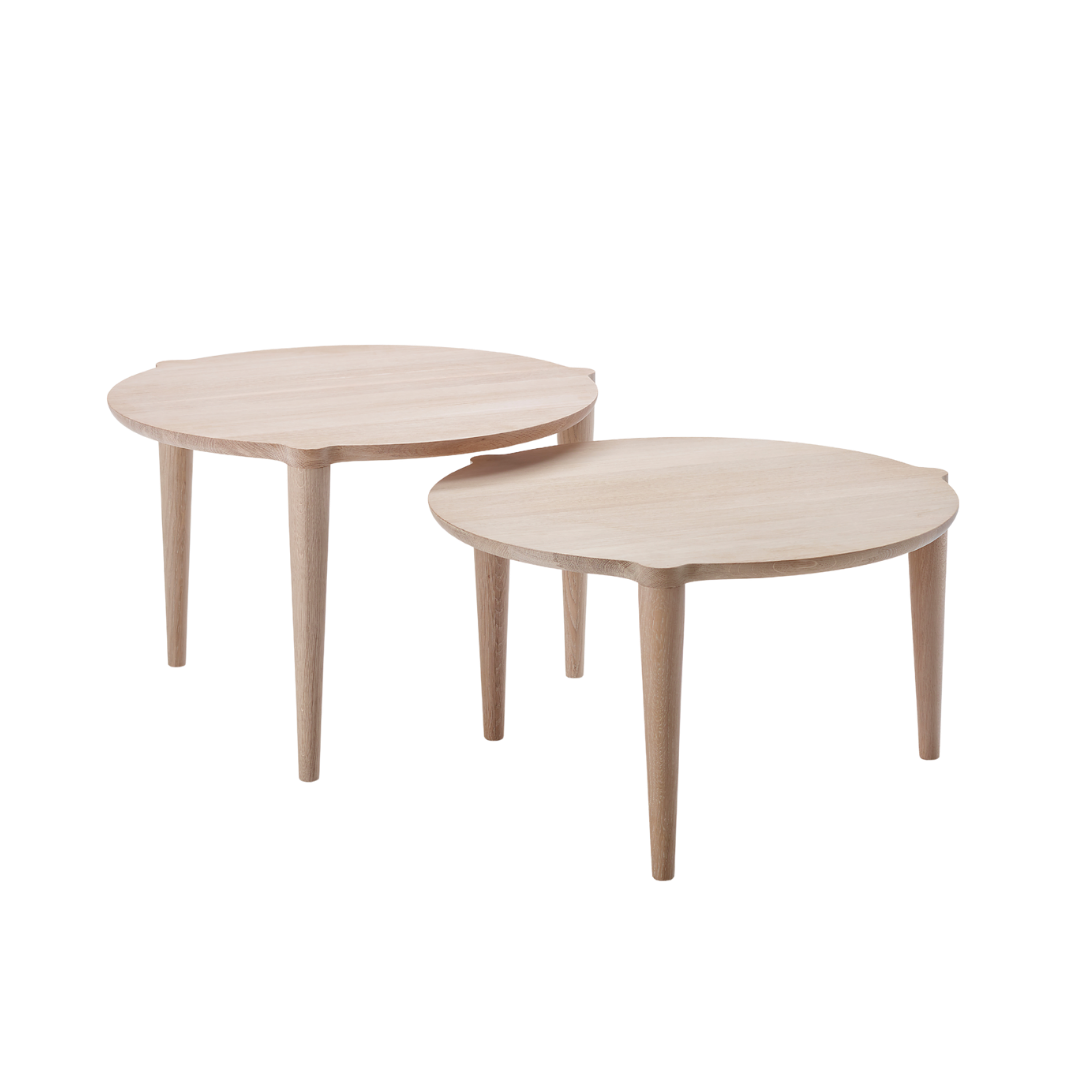 Nissen & Gehl : circular Orbit coffee table in ashwood, Model AK520