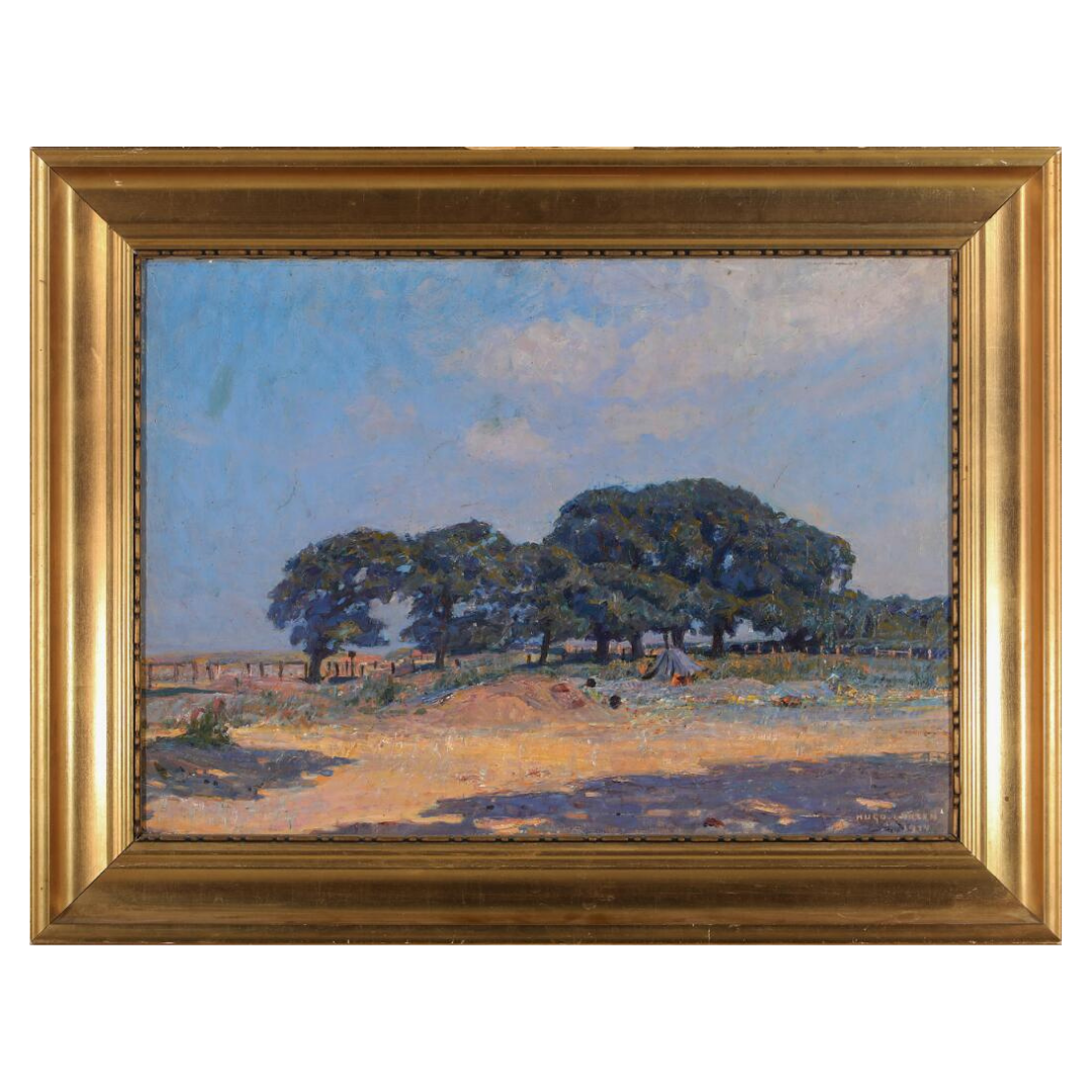 1914 Hugo Larsen : "Landscape from Alverstoke" 36" o/c