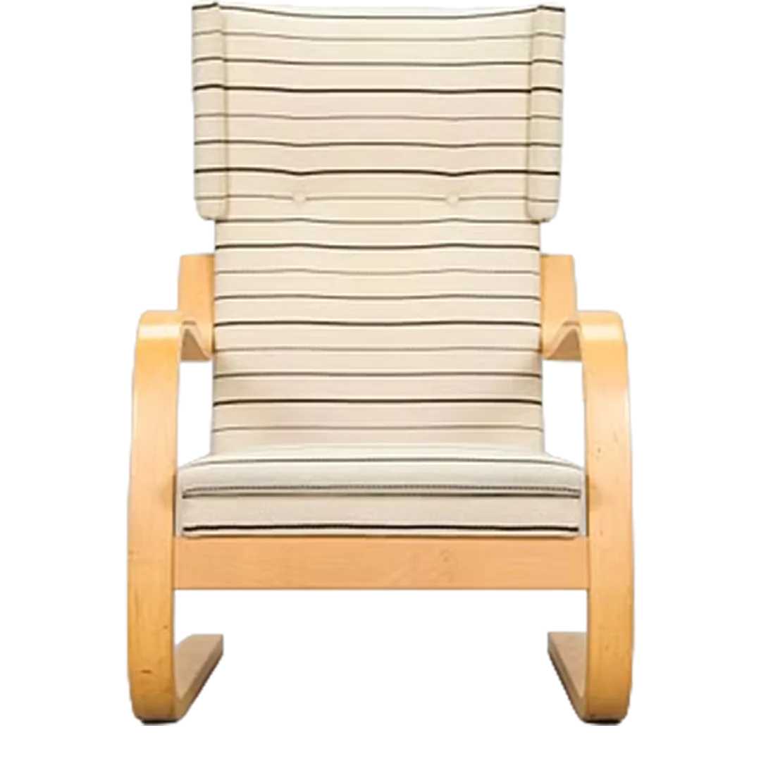 1934 Alvar Aalto : Model 401 bent birch tallback armchair, Artek
